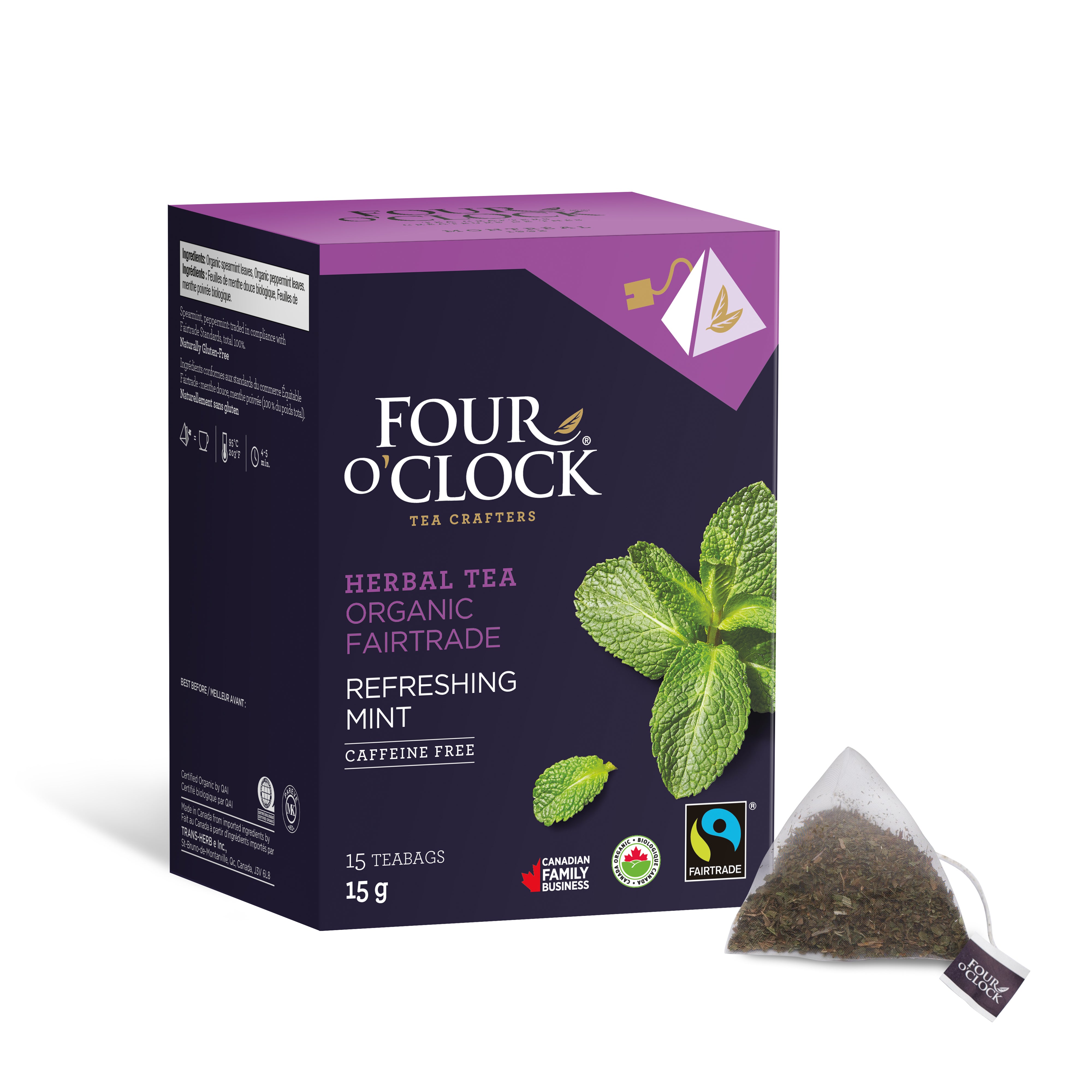Refreshing Mint Organic Fairtrade Herbal Tea