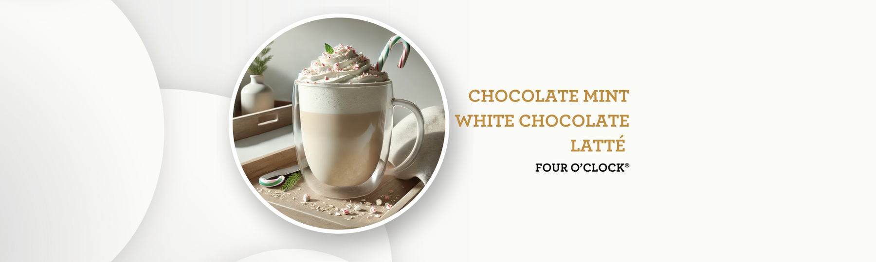 Chocolate mint white chocolate latté