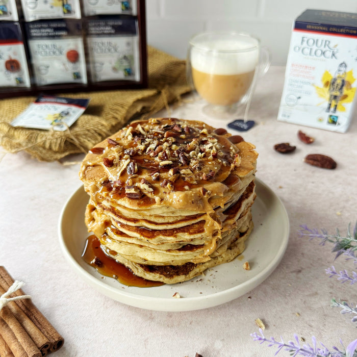 CHAI MAPLE PECAN PANCAKES