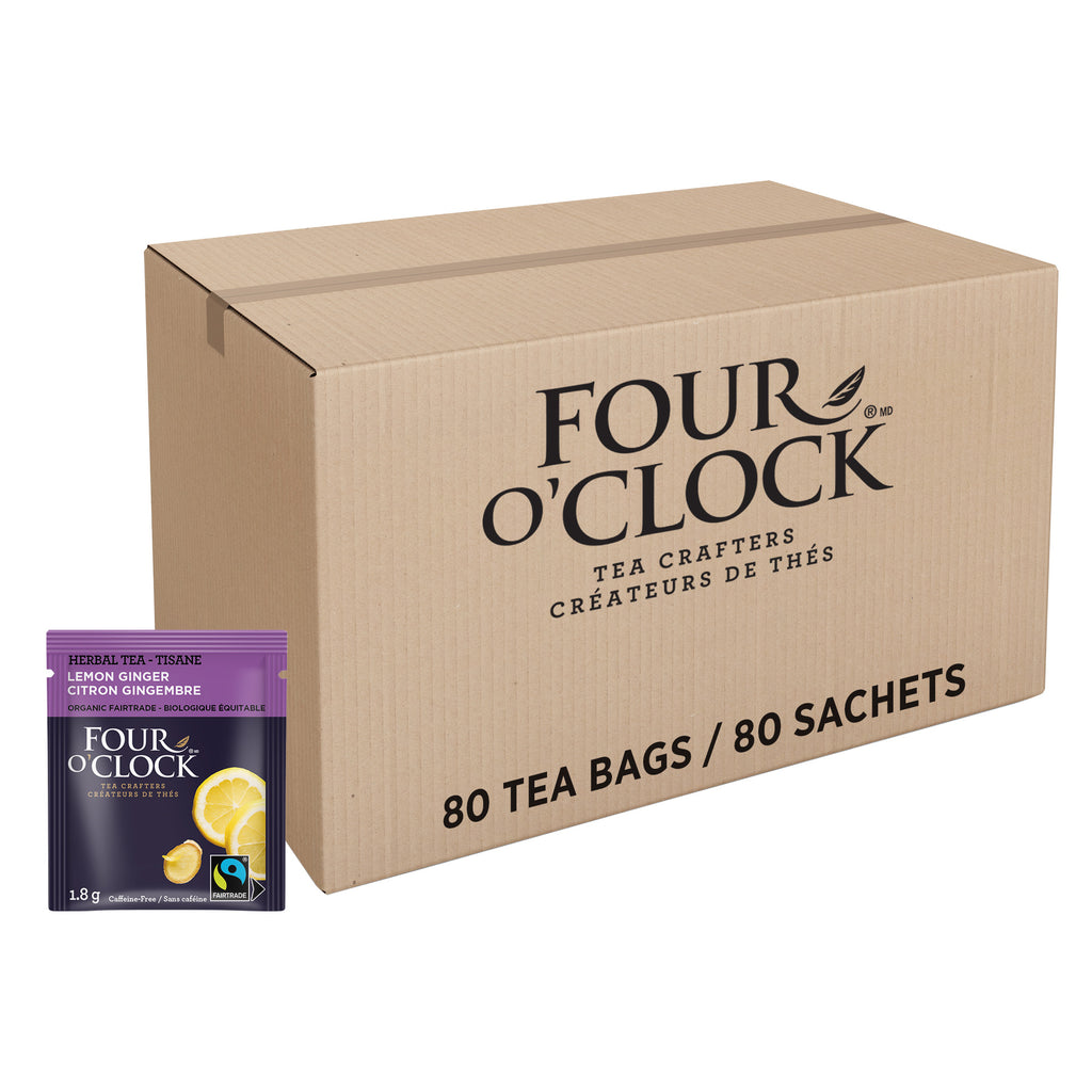 Lemon Ginger Organic Fairtrade Herbal Tea — Four O'Clock