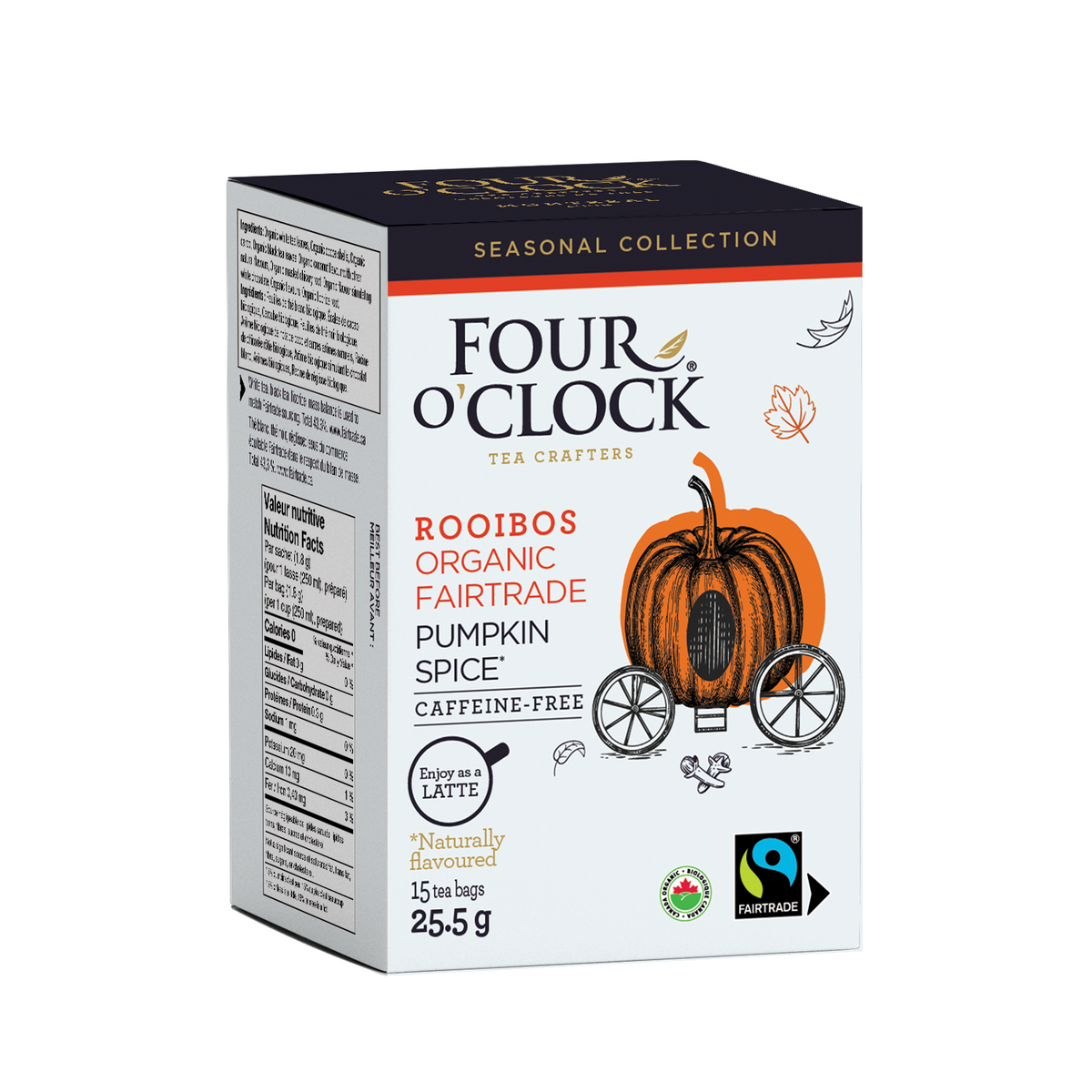 Pumpkin Spice Organic Fairtrade Rooibos Herbal Tea — Four O'Clock