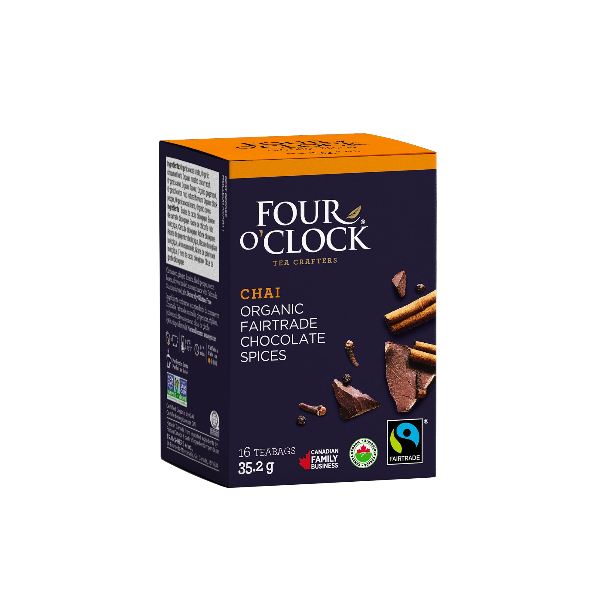 Chocolate Spices Organic Fairtrade Chai Herbal Tea