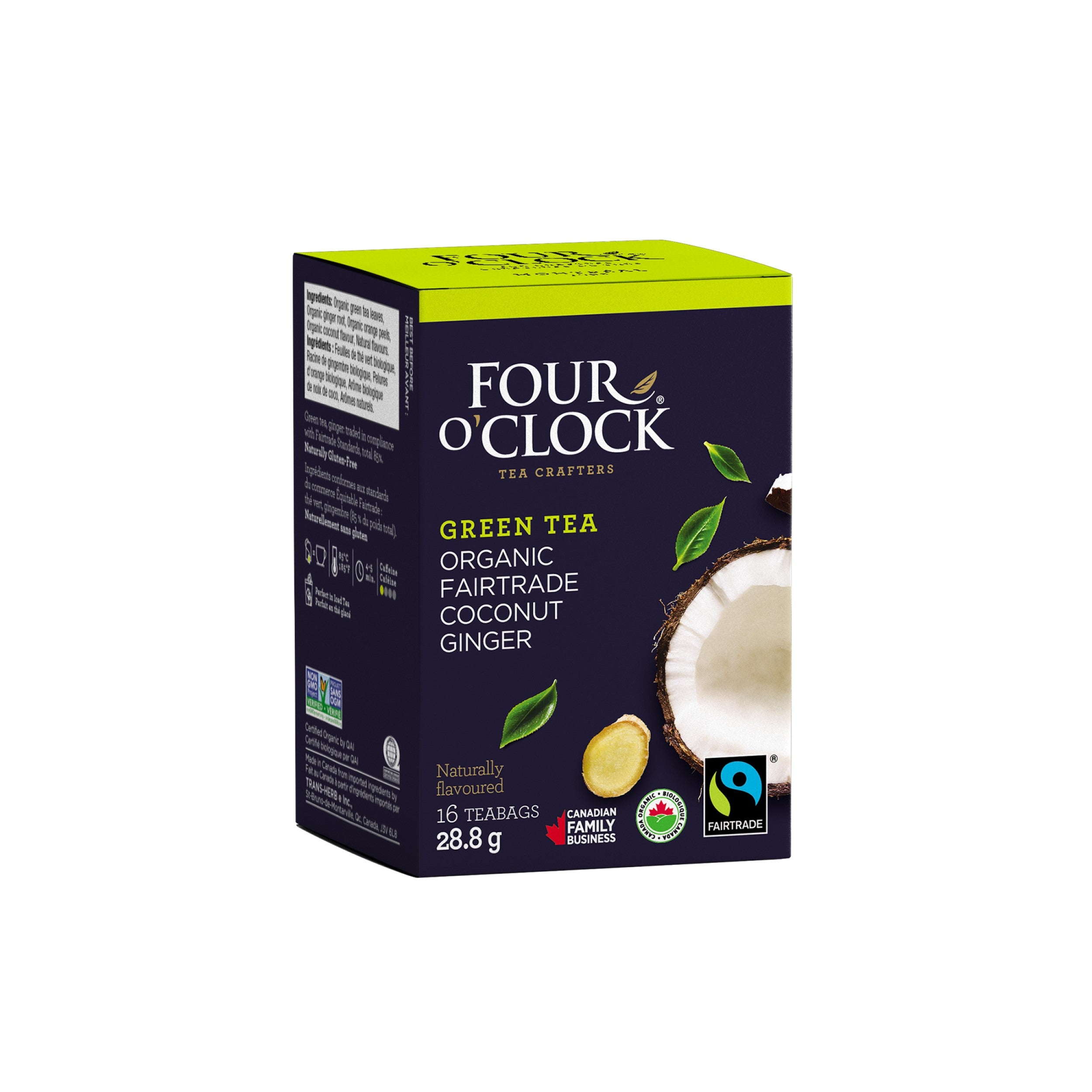 Coconut Ginger Organic Fairtrade Green Tea