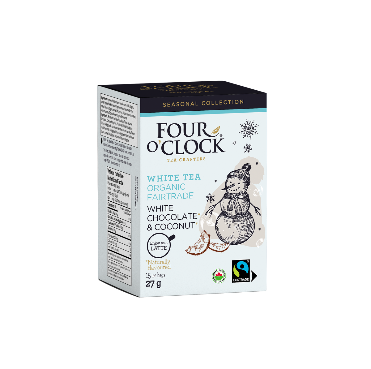 White Chocolate & Coconut Organic Fairtrade White Tea — Four O'Clock