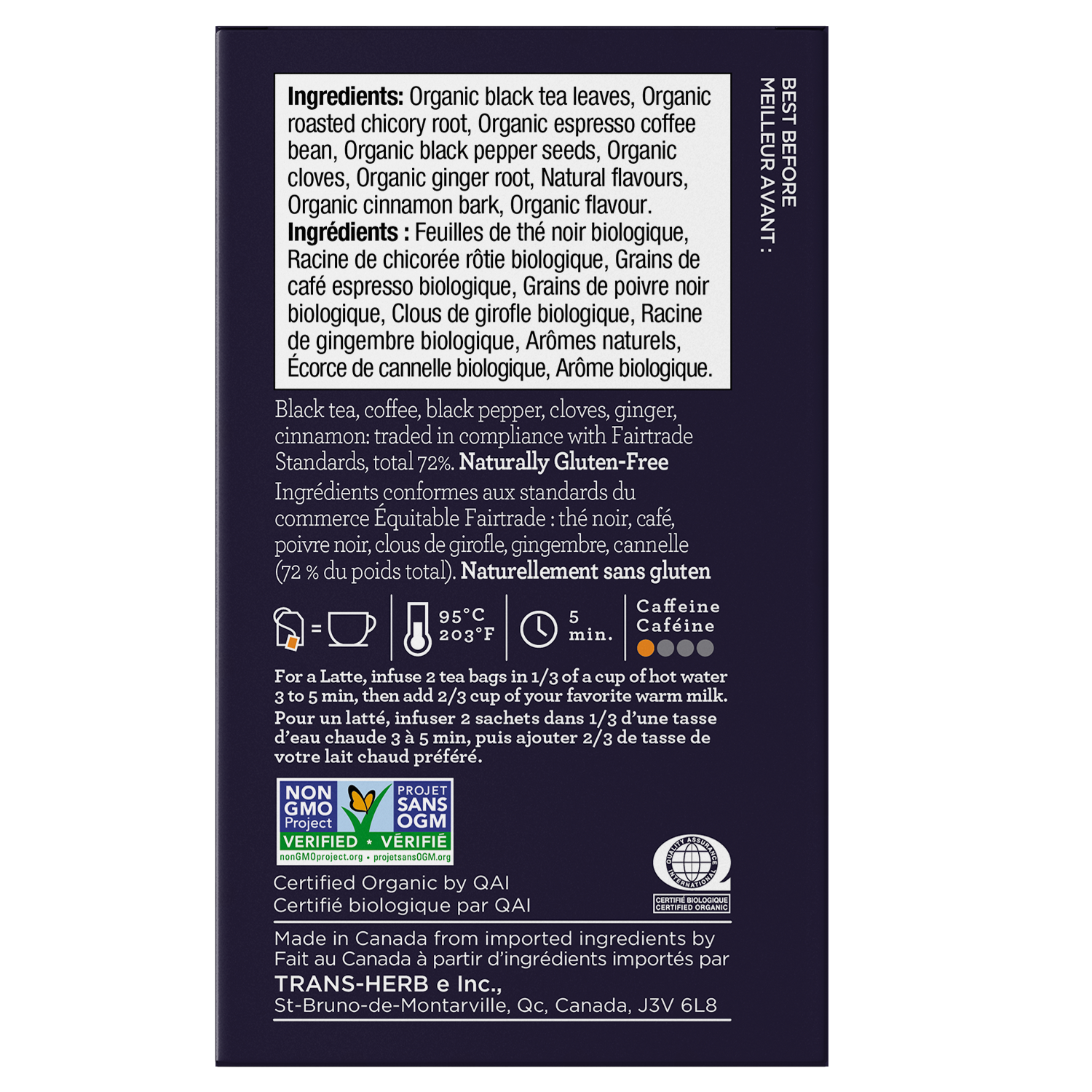 Espresso Organic Fairtrade Chai Tea — Four O'Clock Espresso Organic Fairtrade Chai Tea — Four O'Clock